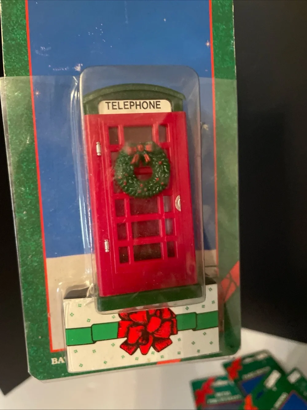 Caldor Vintage Christmas Village Accessories Lot Of 5 Phone Booth Swing Bench